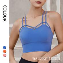 sujetador de yoga crop top